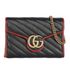 Vintage Effect diagonal Marmont WOC, front view